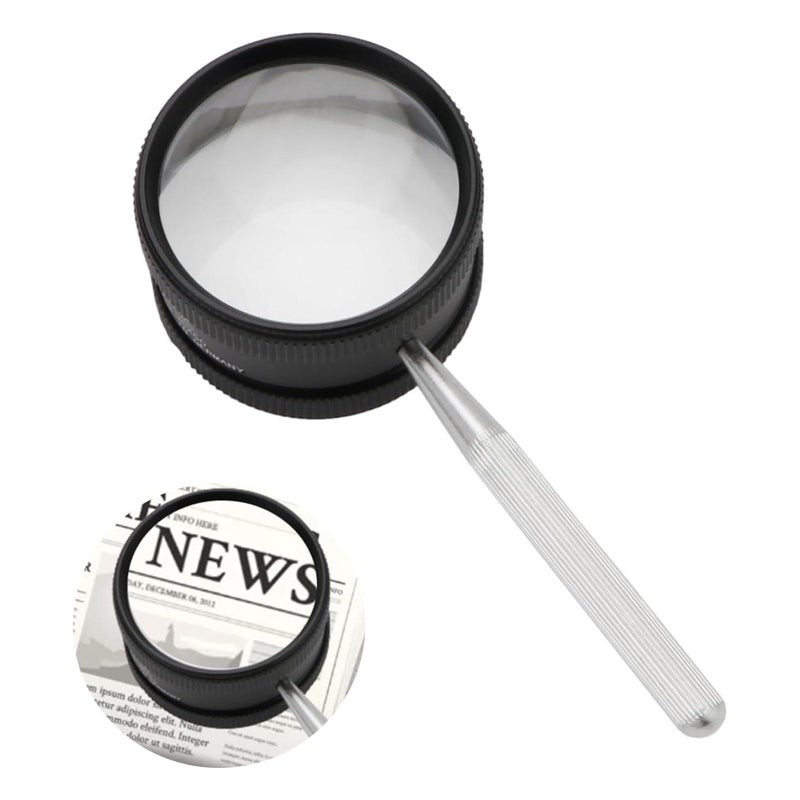 Rongon Handheld Magnifying Glass for Close Work, 35X High Clarity Reading Magnifiers Portable Loupe for Macular Degeneration, Seniors Reading, Inspection, Jewelry, Exploringï¼ˆDiameter: 50mm/1.97"ï¼‰ - Image 1